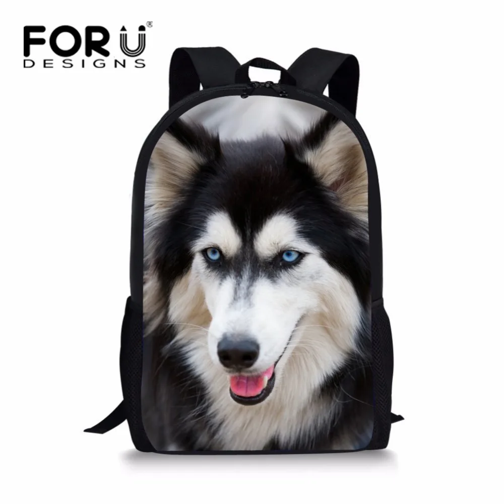 Buy FORUDESIGNS Classic Animal Husky Backpack in School Cute Little Boys Girls