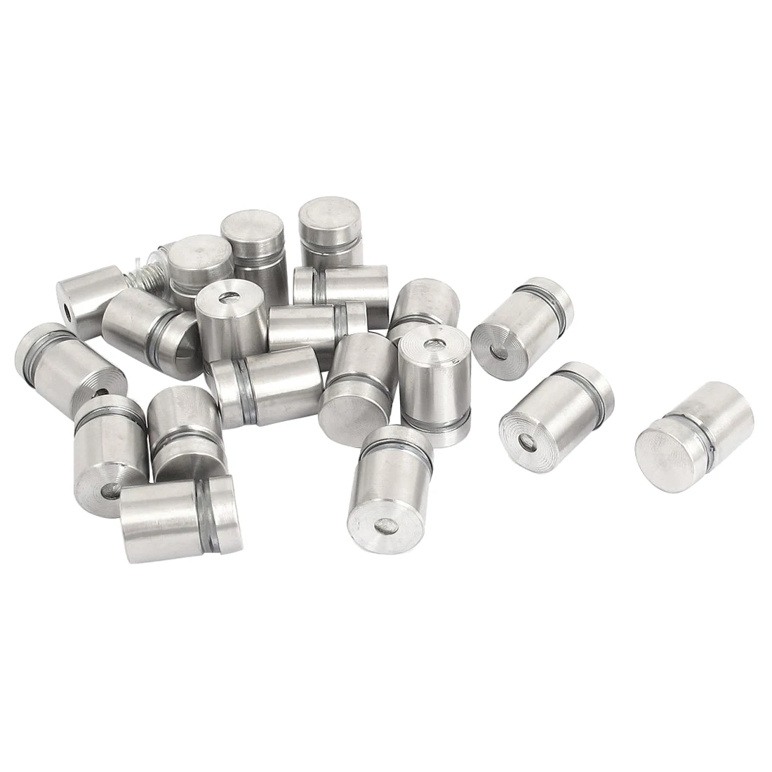 

CNIM Hot 20pcs Frameless Glass 16mm x 20mm Stainless Steel Standoff Pins Clamp
