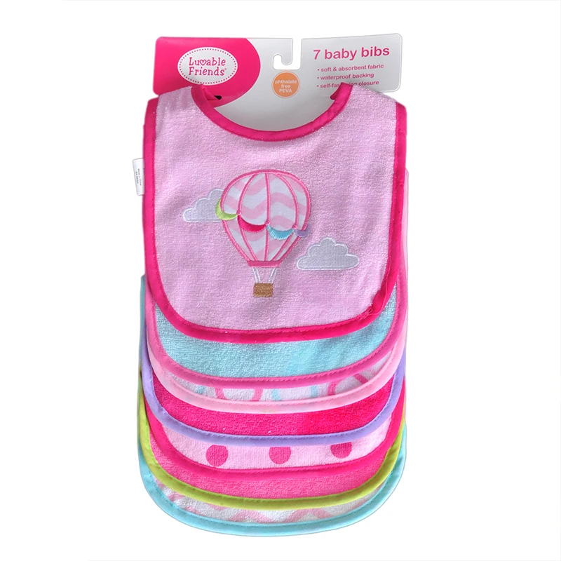 7 Pcs/lot High Quality Newborn Baby Bibs Cotton Kids Girls Boys Cotton