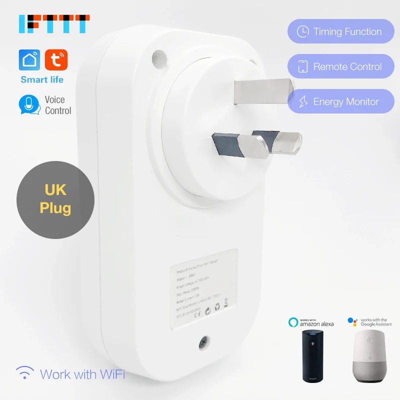 Смарт розетка австралийская с Wi Fi 16 А 100 шт.|Умные розетки| |