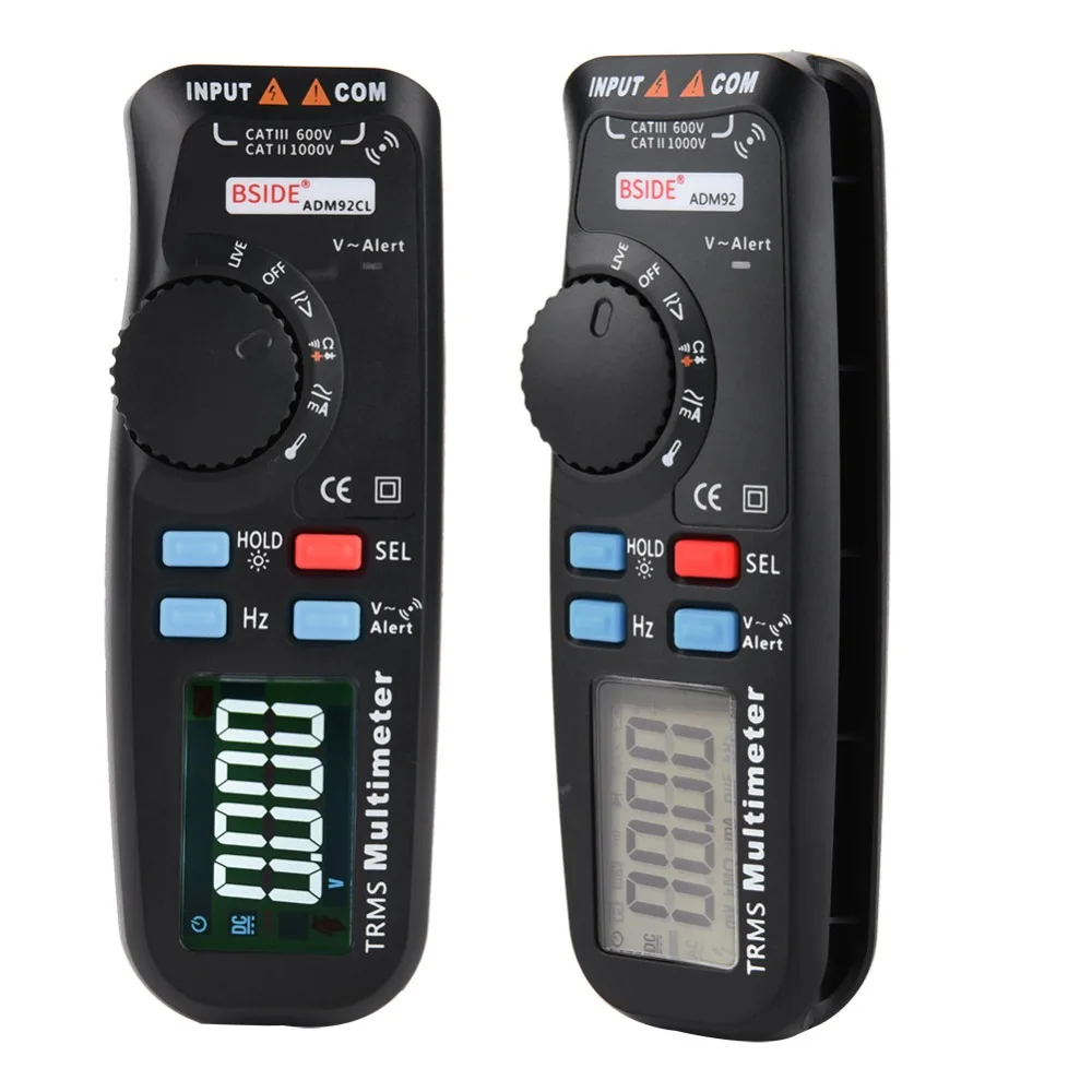 

BSIDE ADM92/ ADM92CL 6000 Counts Mini Digital Display NCV Capacitance Multimeter with Test Meter Temperature Sensor Kit