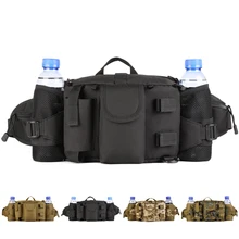 Multiusos Al Aire Libre paquetes de La Cintura bolsa de Hombro de Nylon Camo Botella doble bolsas de Viajes de Escalada Camping Caza Ciclismo