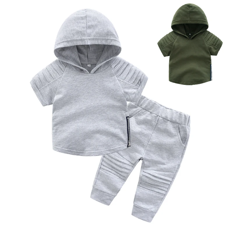 

2019 Casual Toddler Baby Kids Boys Clothes Set T-shirt Love You Gesture Cute Tops + Pants Outfits Sets For toddler boy clothes