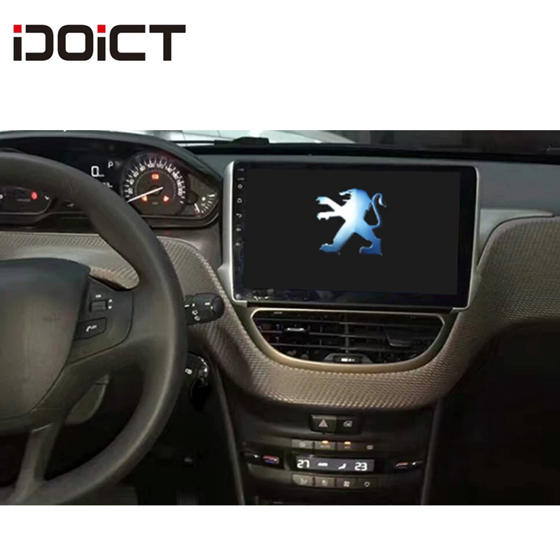 Top IDOICT Android 8.1 Car DVD Player GPS Navigation Multimedia For peugeot 2008 208 Radio 2014-2018 wifi DSP 5