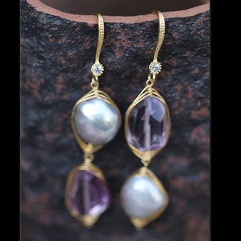 

Irregular Natural Pearl Earrings