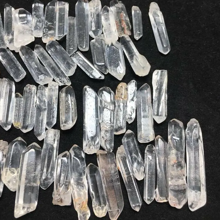 

50g 2 Size Natural Point Quartz White Crystal Raw Stone Terminated Wand Specimen Natural Stones and Minerals