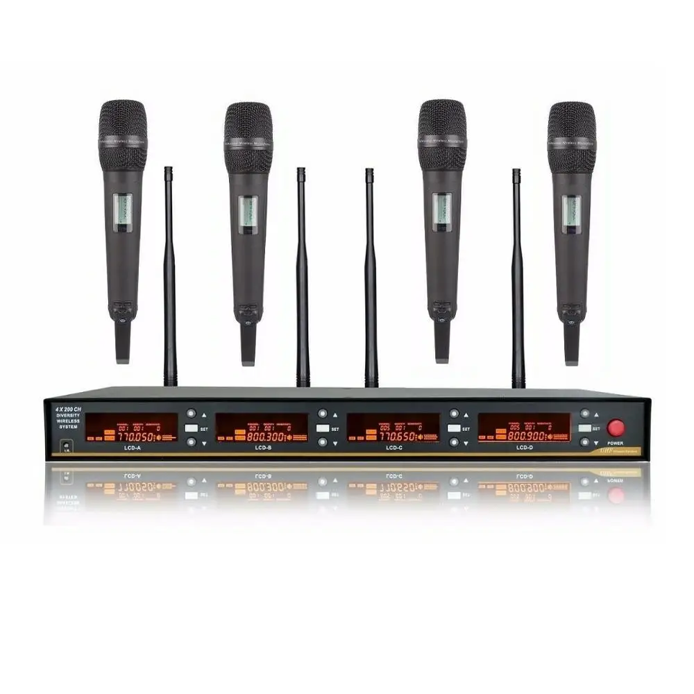 Bolymic 4x100 канальный UHF беспроводной микрофон системы для Sennheiser SKM9000 ручные беспроводные микрофоны для церкви