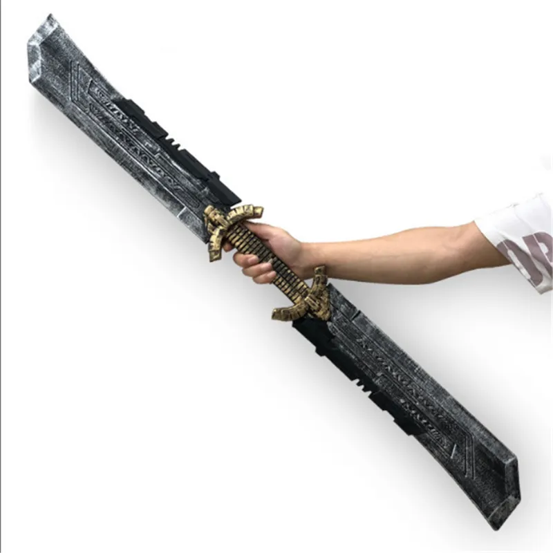 1: 1 Thanos Double-Edged Sword 110 cm Cosplay Tanos Gauntlet Weapon Model Action Figure Children Gift Role PU