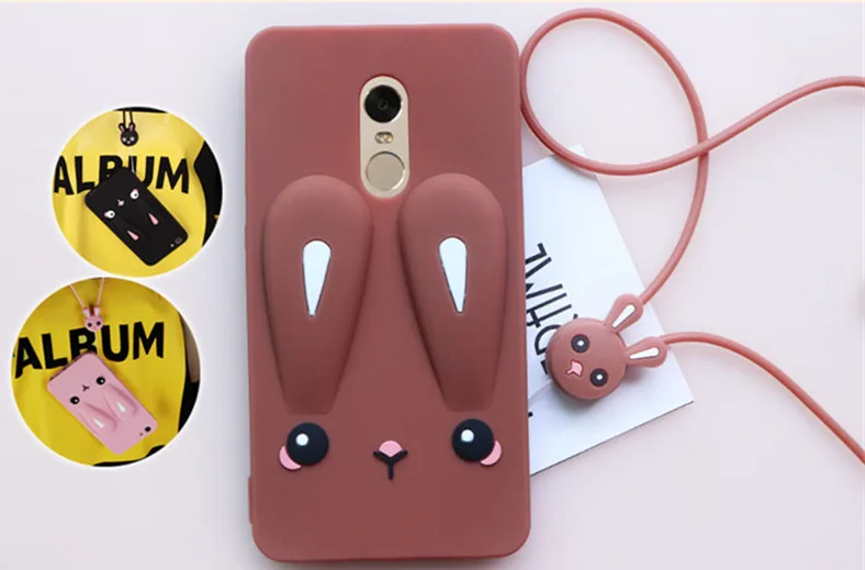 Силиконовый защитный чехол FEBIDEA в виде зайчика для Redmi note 4 /4X/Redmi 4A|phone protective