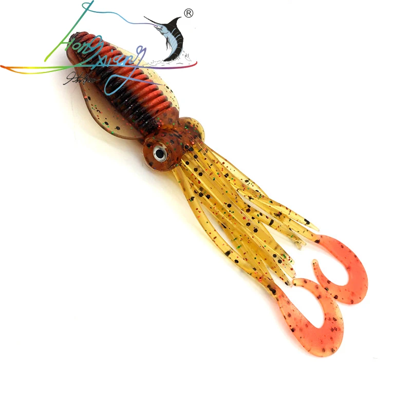 12cm/15cm/18cm Fishing Soft Lure Luminous/UV Squid Jig Fishing Tuna Lures Octopus Skirts Sea Fishing Wobbler Bait Lure Leurre - Цвет: D