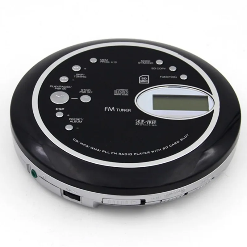 Portable cd walkman music player supports MP3 WMA