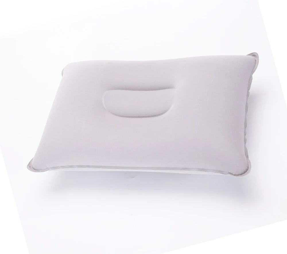 Мини надувная воздушная подушка портативная кровать однотонная Удобная флокированная подушка для кемпинга путешествия Туризм Самолет Отель Отдых для сна