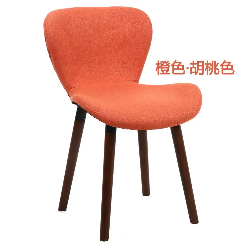 Скандинавский обеденный стул чистая красный стул домашний стол стул задний ногтей салон Ins туалетный современный минималистичный стул из твердой древесины - Цвет: style 11