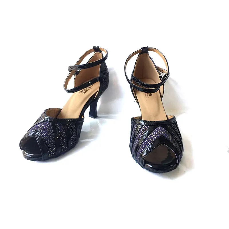 Женские бальные туфли для латинских танцев сальса обувь на высоком каблуке 6/7. 5 см рыбий рот женские Танго танцевальные туфли для