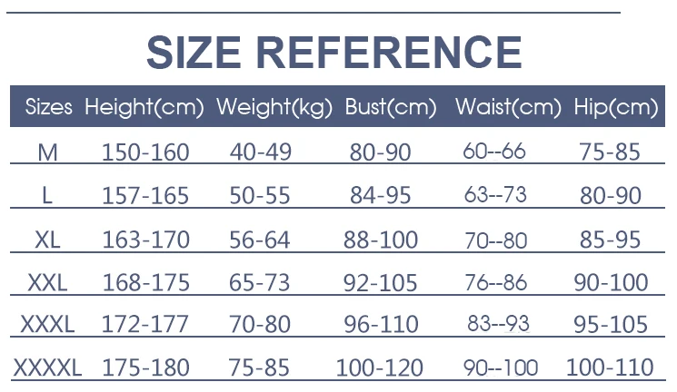 Size table
