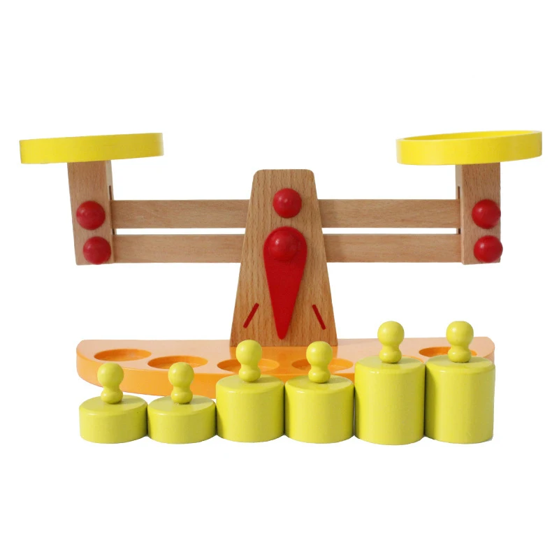 Wooden balance scales children's intelligence early education, enlightenment toys gifts