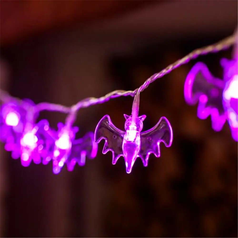 10 3ft Bat Battery Operated Halloween 20 Led String Holiday