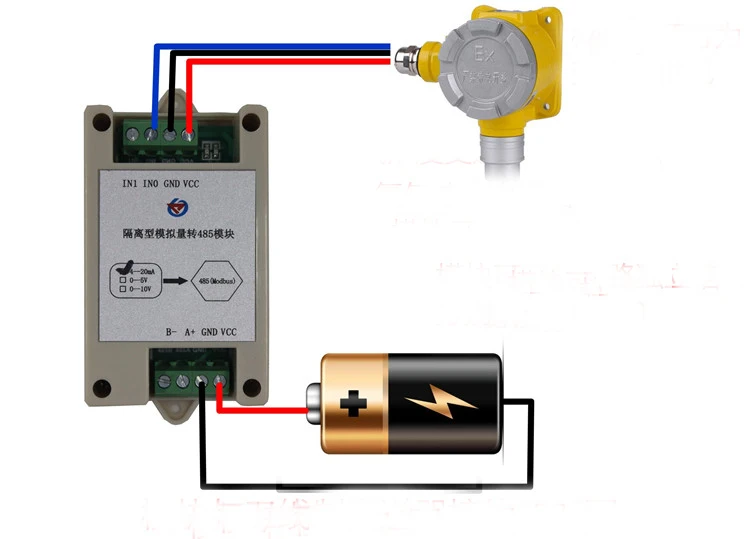 Free Shipping 1pc Analog to RS485 Module input 4-20mA\0-5V\0-10V To output 485 modbus module 10 bit AD