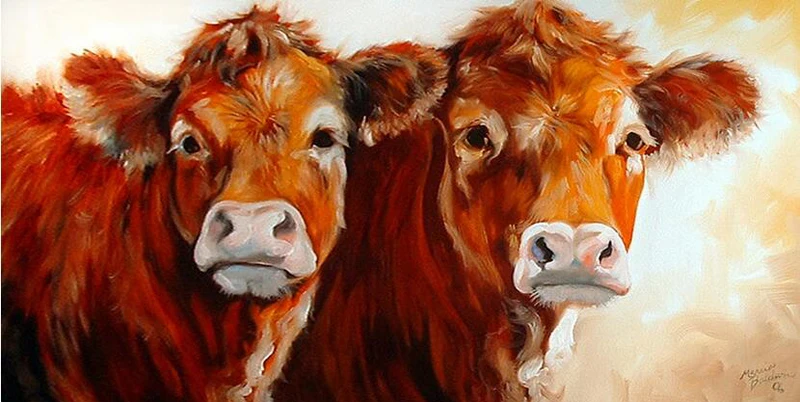 

Full round Diamond 5D DIY Painting cow cartoon Embroidery Cross Stitch Rhinestone Mosaic Decor