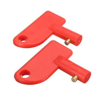

2x Red Mini Battery Cut Off Kill Isolator Switch Spare Keys Marine Auto Boat Truck