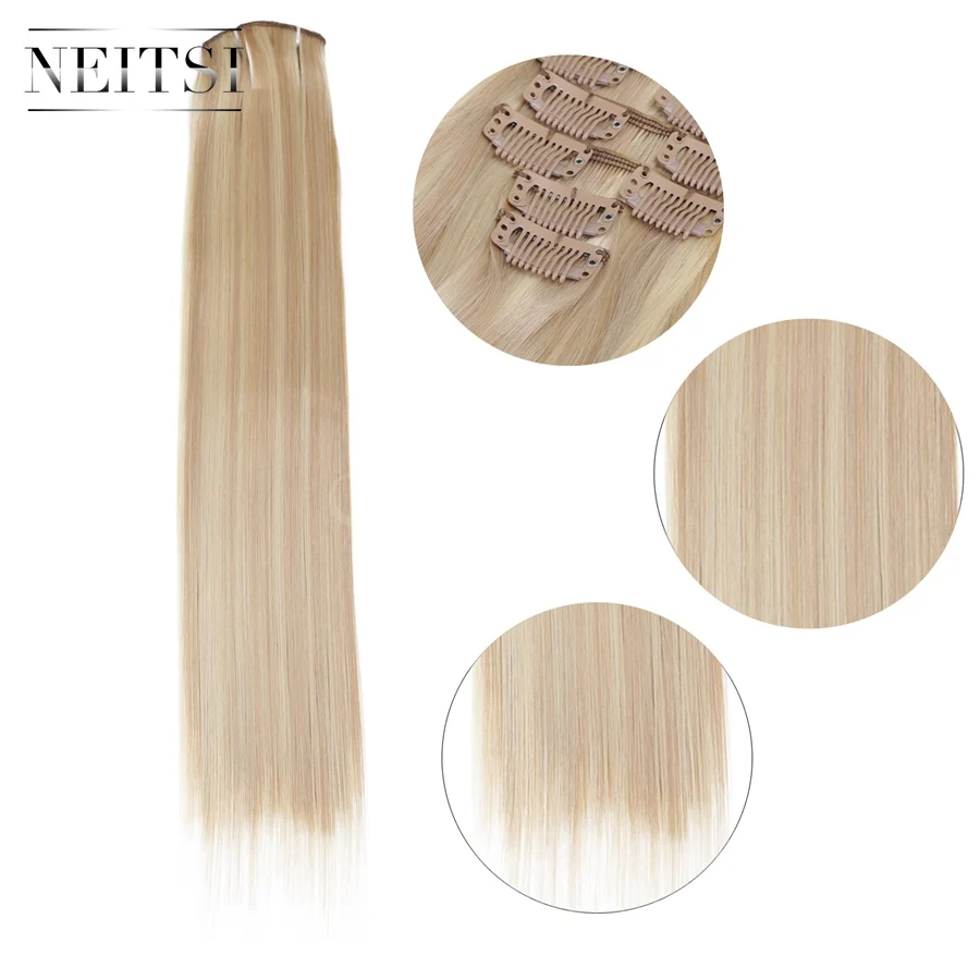 

Neitsi 22'' 7Pcs/Set Straight Clip in Synthetic Hair Extensions 18-613#