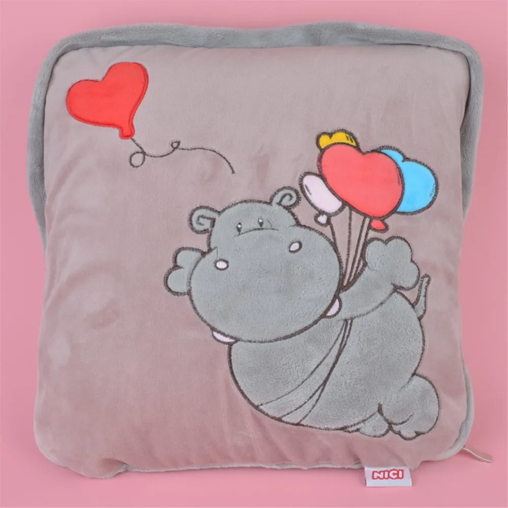 

2 in 1 Multi-function Balloon Hippo Plush Cushion, Kids Child Plush Blanket Pillow Gift Free Shipping