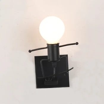 

Cartoon Wall Light Fixtures LED Lamp Creative Doll Mounted Modern Iron Bedside Sconce Lamp for Kids Baby Room Living Room