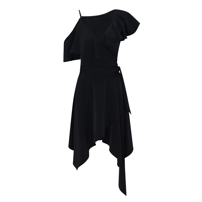 INDRESSME-2019-New-Fashion-Off-the-Shoulder-V-Neckline-Sashes-Ruffle-Women-Party-A-Line-Midi (4)