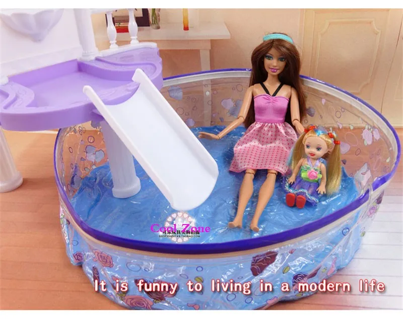 Us 2334 43 Offnew Arrival Miniature Furniture Summer Swimming Pool For Barbie Doll House Classic Toys For Girl Free Shipping In Dolls Accessories