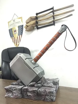 

[Funny] 1:1 Metal model 44cm The Thor hammer mjolnir base toy show base model adult child cosplay toys collection gift