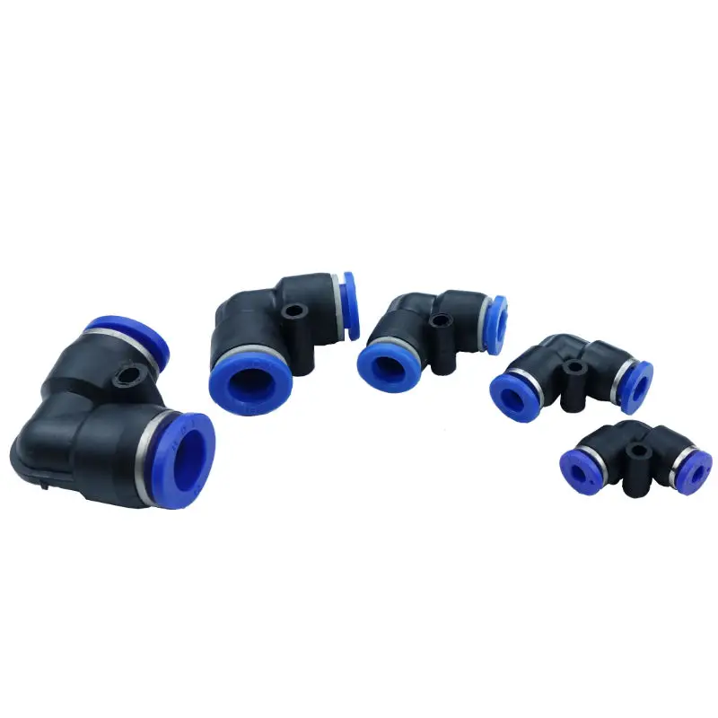 

PV4 6 8 10 12 MM Pneumatic L Type Union elbow fitting Plastic Pipe Connector Quick Fitting