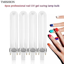 TMISHION Сушилка для ногтей УФ лампа 4 шт. 9 Вт Светильник лампы для ногтей профессиональные электронные Сменные трубки Лайк для дизайна ногтей Маникюрный Инструмент