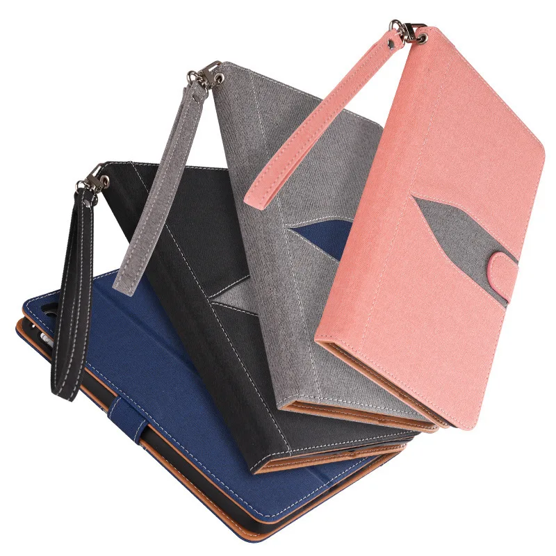 

Luxury Case For iPad 2017 2018 Microfiber Denim canvas Tablet Case For iPad Air 1 Air 2 Pro 9.7 New Business Style Smart Cover