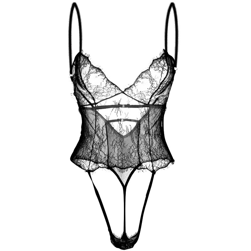 

Sling Jumpsuit Underwear Backless Pajamas Transparent Temptation Lace