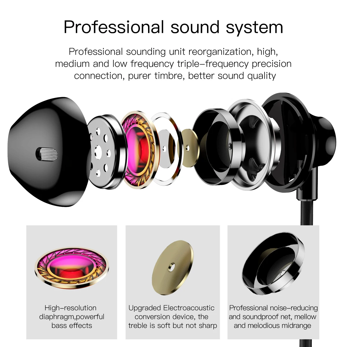  Baseus Verdrahtete Kopfhörer In Ohr Headset Mit Mic Stereo Bass Sound 35mm Jack Kopfhörer Ohrhörer 
