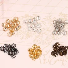 100 шт./лот, размер 6, 8 мм, фурнитура для ювелирных изделий, цветок, разделитель, бусины, шапки, бусины, DIY Аксессуары для ожерелья, браслетов, изготовление сережек