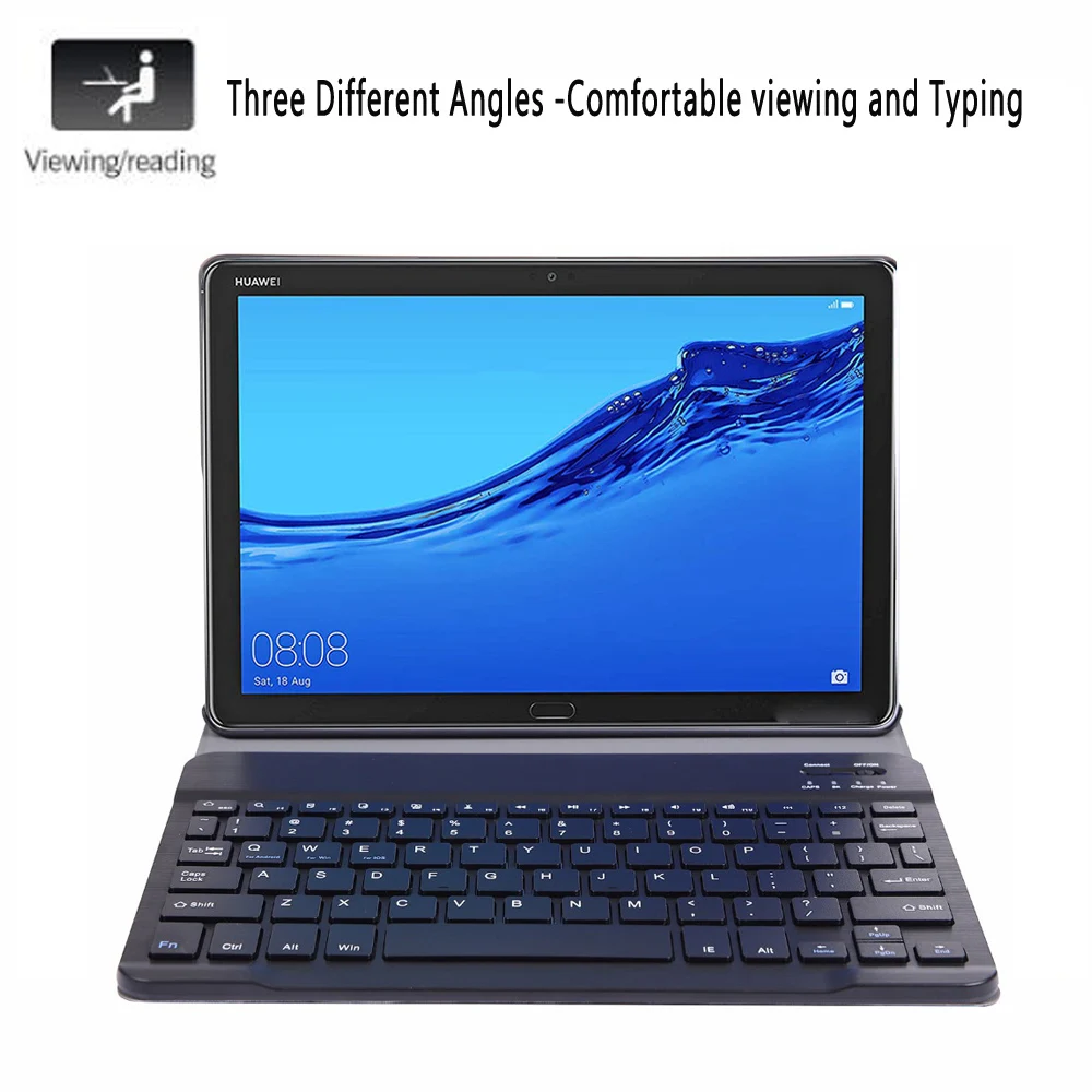  English Spanish Russian Bluetooth Keyboard Case for Huawei Mediapad M5 Lite 10 10.1 BAH2-W09 BAH2-L