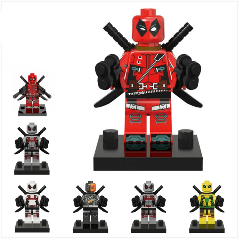 6 Styles 5CM Building Blocks Deadpool Marvel Super Heroes The Avengers