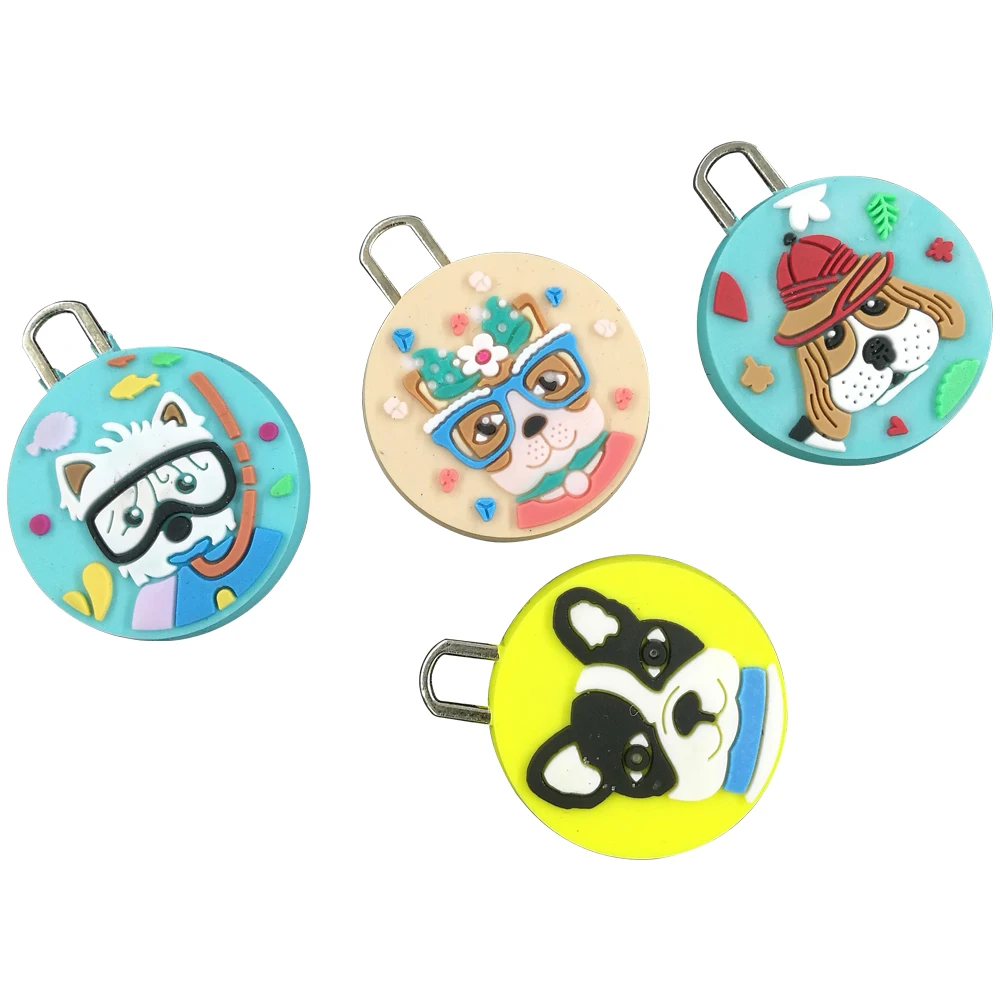 

Customized pet PVC hang tags rubber slider Pull handle with logo for zipper silicone labels for clothes custom hat Plastic tags