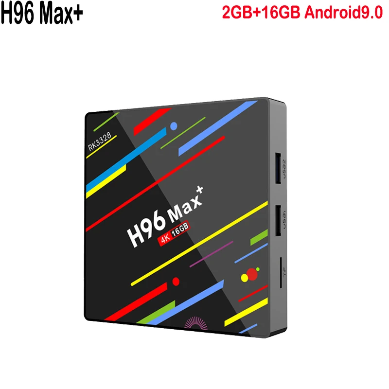 Приставка Смарт-ТВ H96 MAX Plus Android 9 0 2 + 16 ГБ 4K 4 ГГц Wi-Fi | Электроника