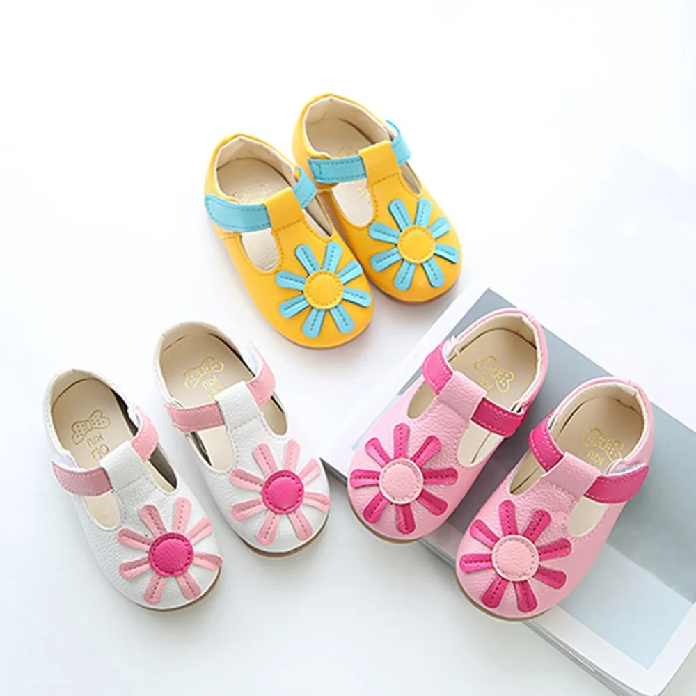 

shoes for babies Children Kids Girls Floral Non-SlipSneaker Leather Pricness Casual Single Shoes New Summer boots Toddler Shoe