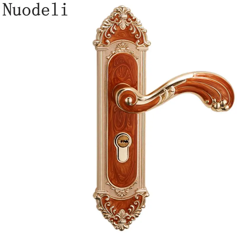 

Nuodeli Interior Door Lockset Mute Bedroom Door Suit with European Door Handle for All Kinds of Doors