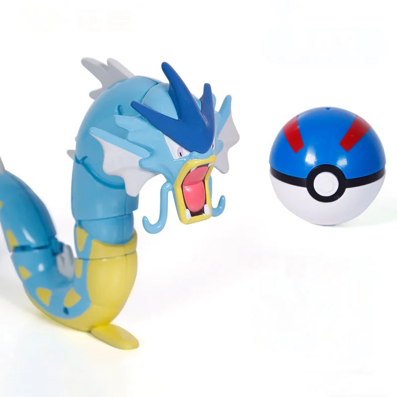 Новые 6 стилей Blastoise Venusaur Charizard Gyarados Mewtwo с шаром трансформация pokemones фигурка игрушки подарки для детей - Цвет: Синий