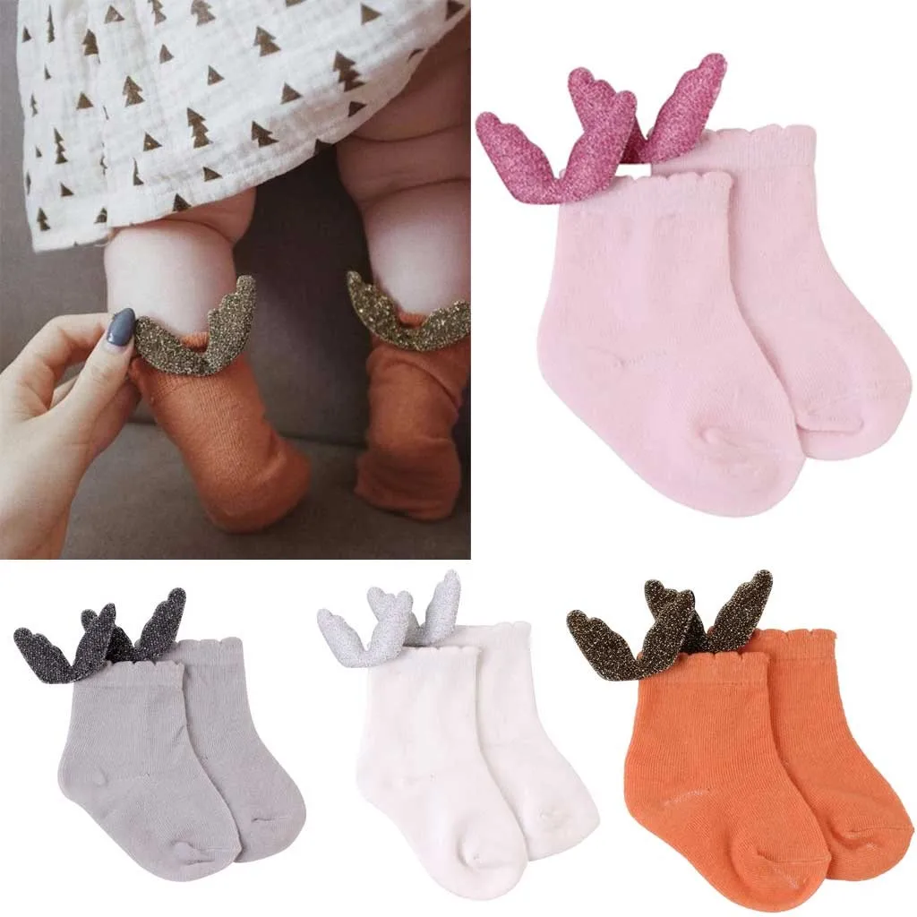 Милые носки для малышей дышащие летние милые хлопковые носки с крыльями нескользящие носки для маленьких девочек@ 40