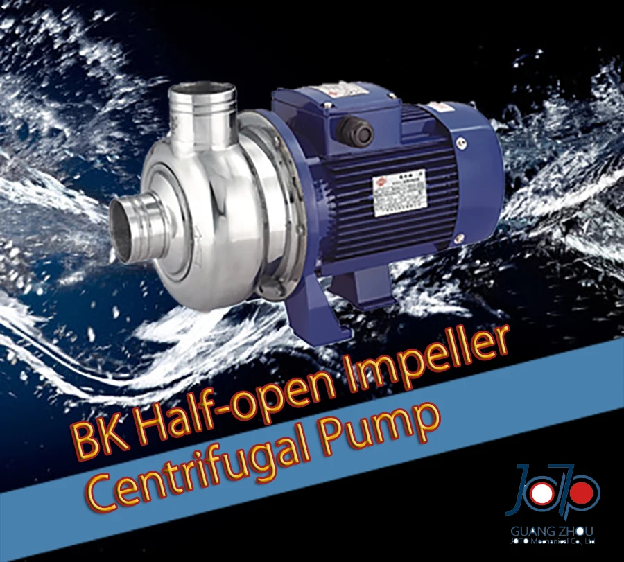 BK50D 220V 50Hz Single Phase Stainless Steel Semi open Impeller Dishwasher Use Centrifugal Pump