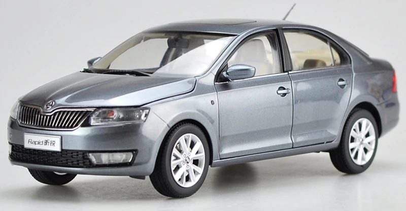 1:18 Модель литья под давлением для Skoda Rapid 2014 седан игрушечный автомобиль из сплава