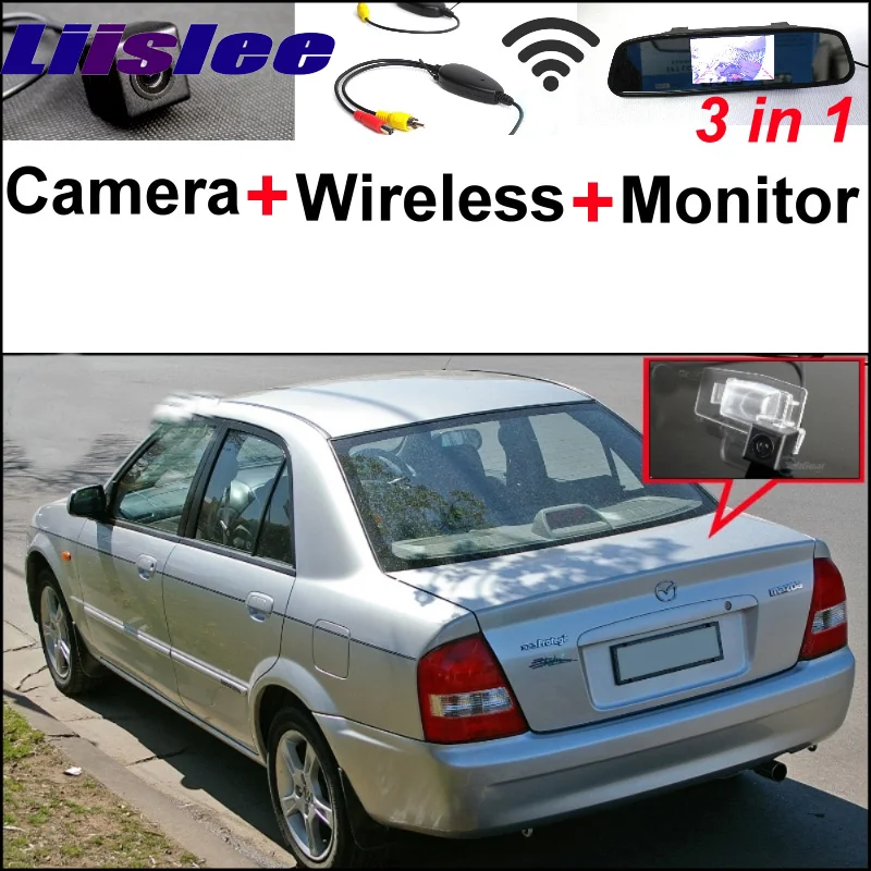 

3 in1 Special Rear View Camera + Wireless Receiver + Mirror Monitor Easy DIY Back Up Parking System For Mazda Protege Protege 5