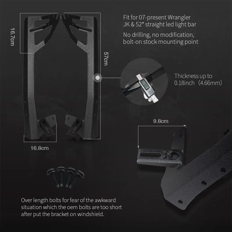 52'' 300W Headlight LED Light Bar Kit 4