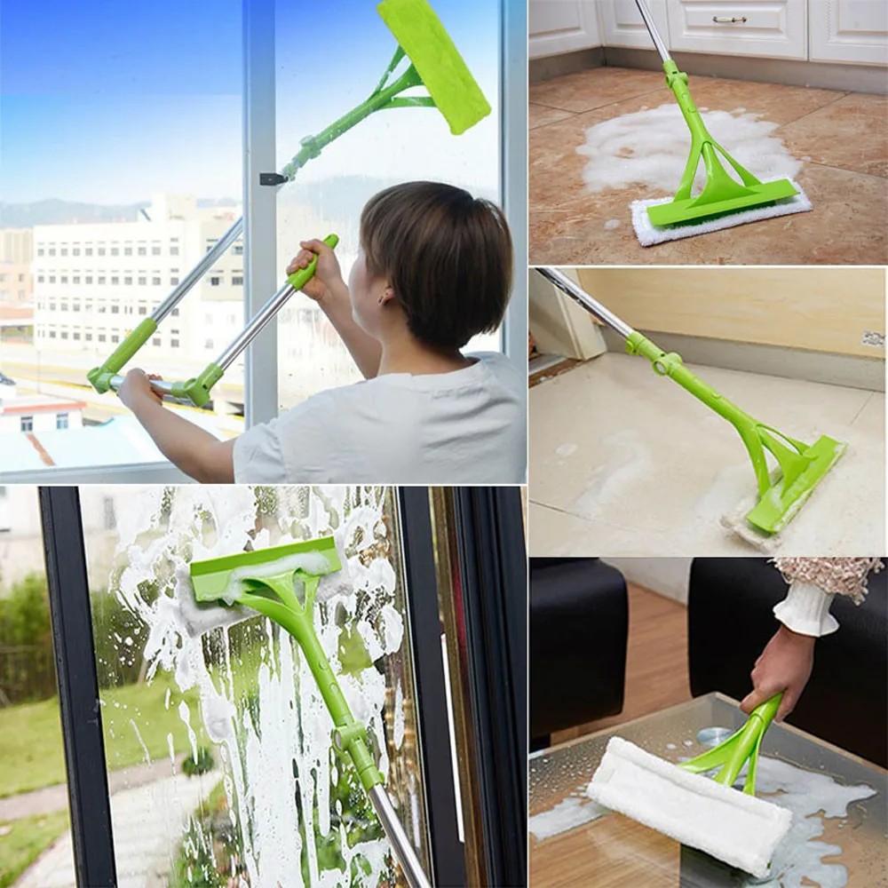 

2019 Hot Selling Telescopic Foldable Handle Cleaning Brushes Glass Sponge Mop Fur Cleaner Window Extendable Windows Brushes