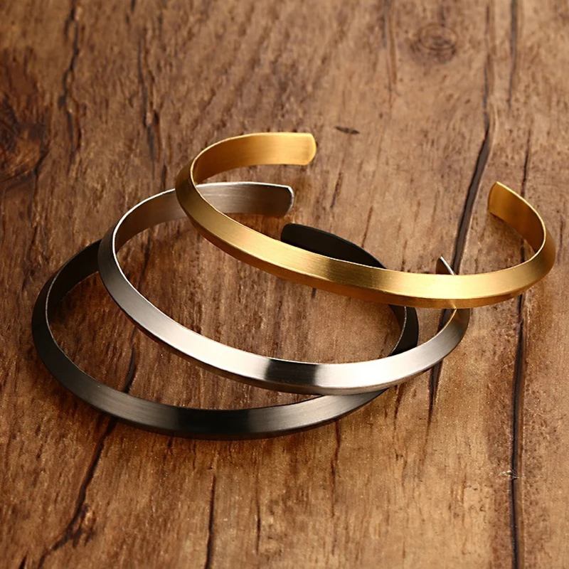 Женский Браслет манжета из нержавеющей стали 3 цвета|steel bangle|stainless steel banglewholesale bangle